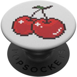 PopSockets Phone Grip & Stand – 8 Bit Cherries PopSockets Adhesive PopGrip(Adhesive PopGrip)