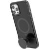 PopSockets iPhone 12 Pro Max MagSafe Phone Case With A Repositionable PopGrip Slide Phone Stand And Grip With A Swappable Top – Black(Black)