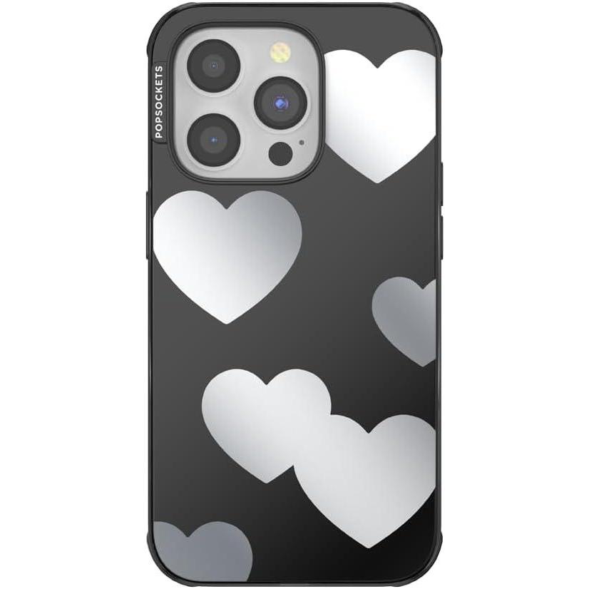 imagePopSockets iPhone 16 Case Compatible with MagSafe Phone Case for iPhone 16 Wireless Charging Compatible Case Only  Hearts ReflectionHearts Reflection