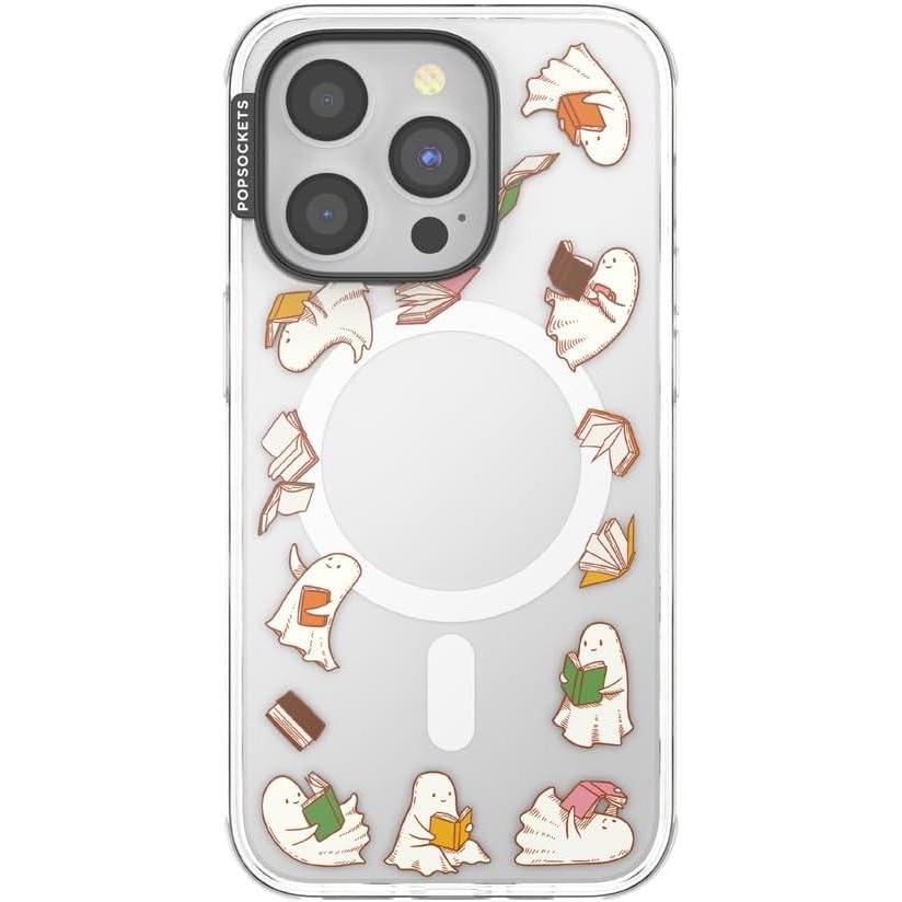 imagePopSockets iPhone 16 Pro Max Case Compatible with MagSafe Phone Case for iPhone 16 Pro Max Wireless Charging Compatible Case Only Cute PopSockets  Heart QueenSpooky Book Club
