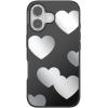 PopSockets iPhone 16 Case Compatible with MagSafe, Phone Case for iPhone 16, Wireless Charging Compatible, Case Only – Hearts Reflection(Hearts Reflection)