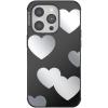 PopSockets iPhone 16 Case Compatible with MagSafe, Phone Case for iPhone 16, Wireless Charging Compatible, Case Only – Hearts Reflection(Hearts Reflection)