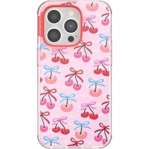 PopSockets iPhone 16 Pro Max Case Compatible with MagSafe, Phone Case for iPhone 16 Pro Max, Wireless Charging Compatible, Case Only, Cute PopSockets – Heart Queen(Cherry Bows)