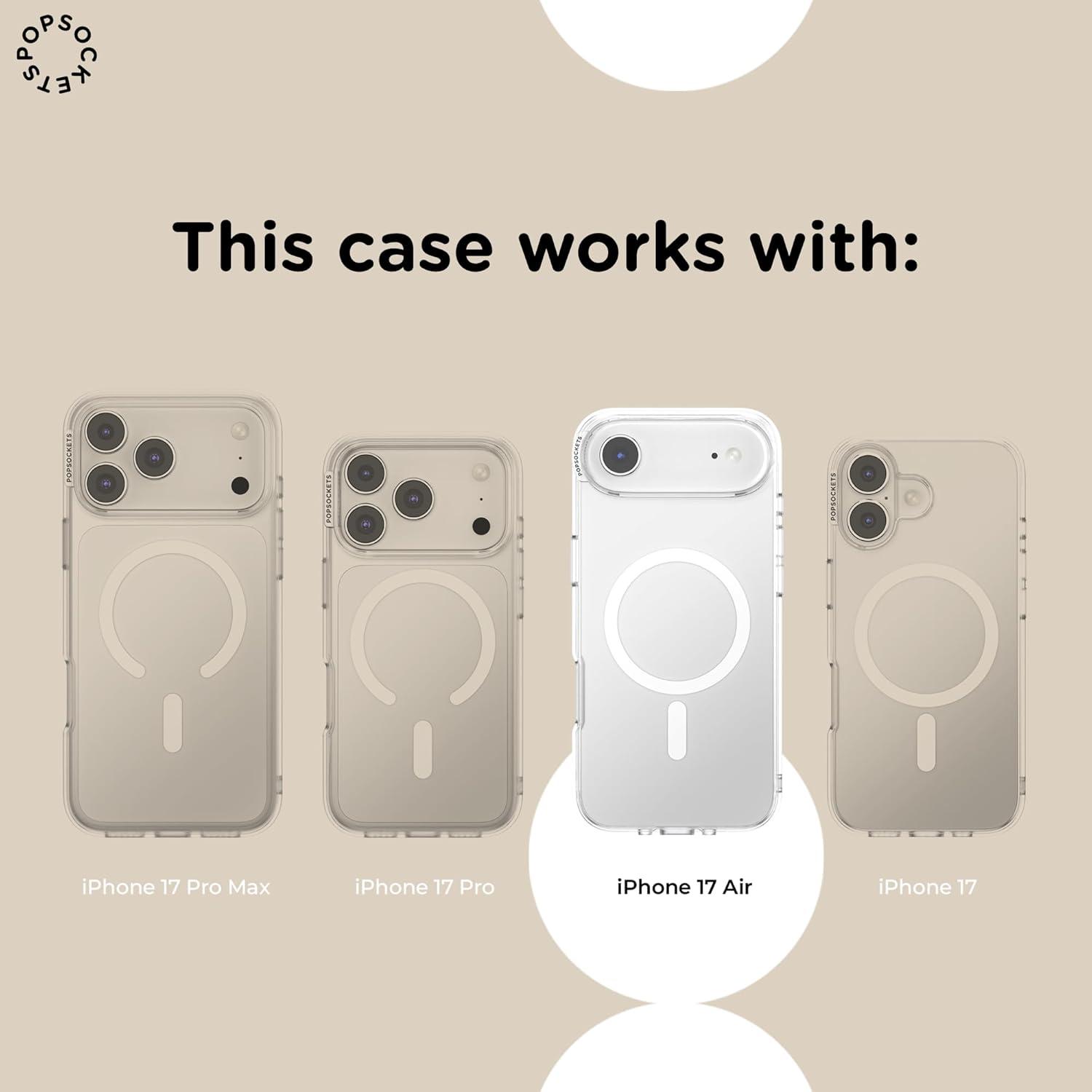 image:imagePopSockets iPhone 17 Phone Case Compatible with MagSafe for iPhone 17 Wireless Charging Compatible Case Only Me FirstMn Chckr Flwr