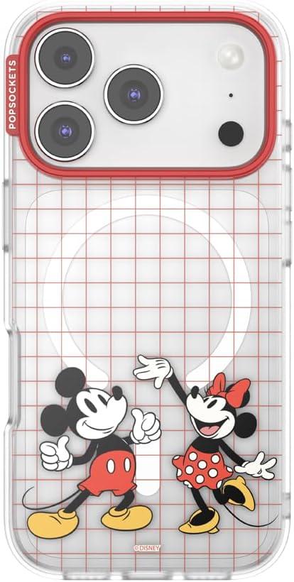 image:imagePopSockets iPhone 17 Phone Case Compatible with MagSafe for iPhone 17 Wireless Charging Compatible Case Only Me FirstMod Mickey Minnie
