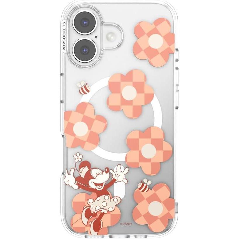 image:imagePopSockets iPhone 17 Phone Case Compatible with MagSafe for iPhone 17 Wireless Charging Compatible Case Only Me FirstMn Chckr Flwr