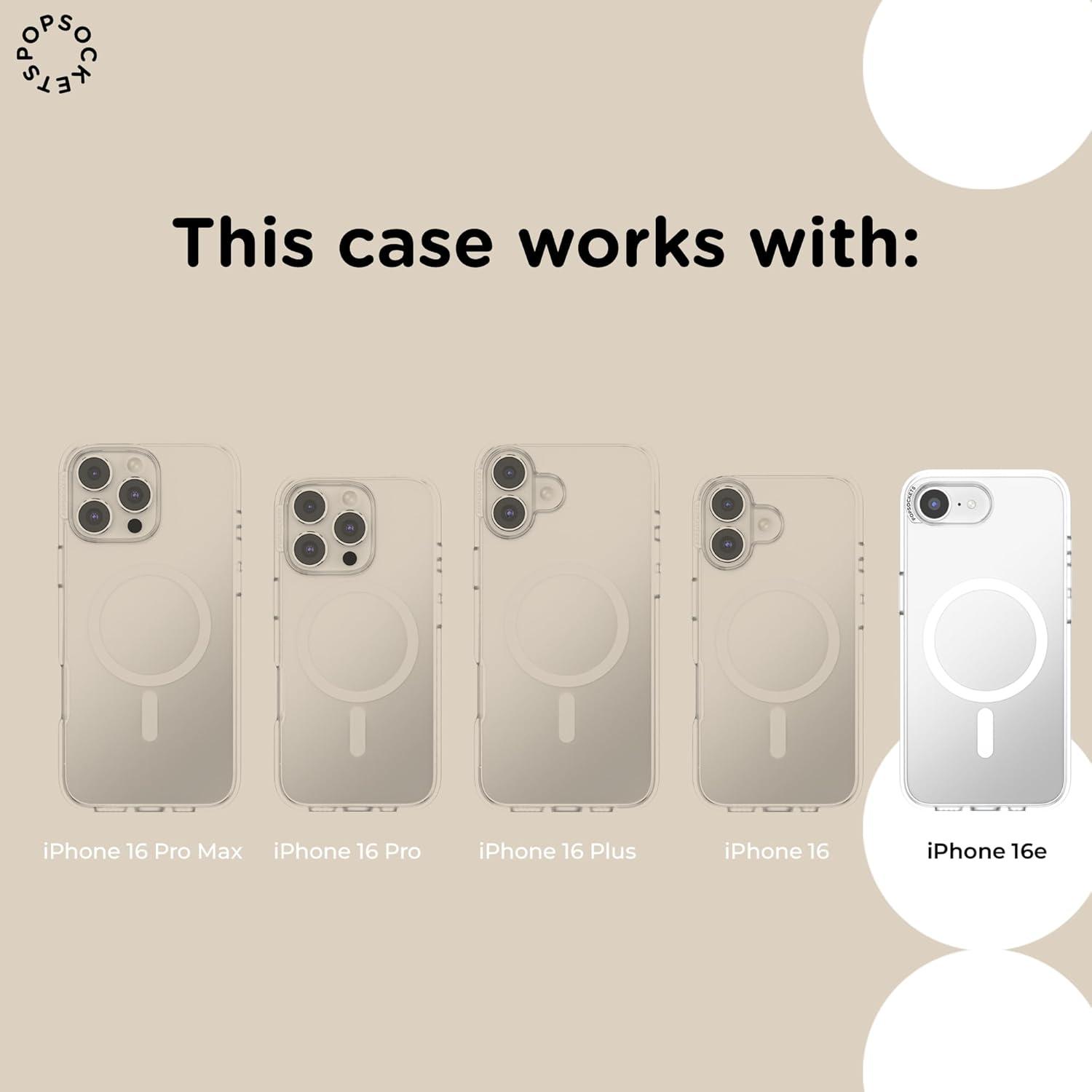 image:imagePopSockets iPhone 14 Plus Case with MagSafe Phone Case for iPhone 14 Plus Grip Sold Separately Wireless Charging Compatible Curled Up with A Good BookSpooky Book Club Clear