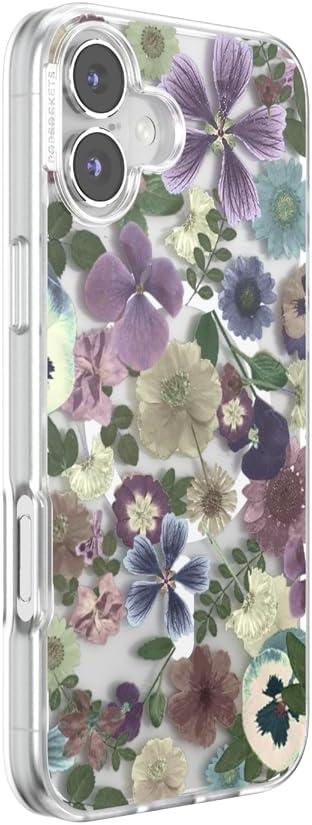 image:imagePopSockets iPhone 14 Pro Max Case with MagSafe Phone Case for iPhone 14 Pro Max Grip Sold Separately Wireless Charging Compatible Garden Check GreenPressed Flower