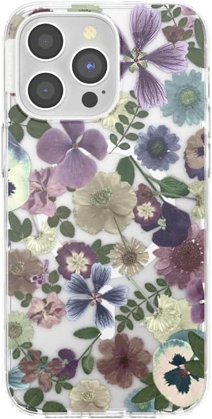 image:imagePopSockets iPhone 14 Pro Max Case with MagSafe Phone Case for iPhone 14 Pro Max Grip Sold Separately Wireless Charging Compatible Garden Check GreenPressed Flower