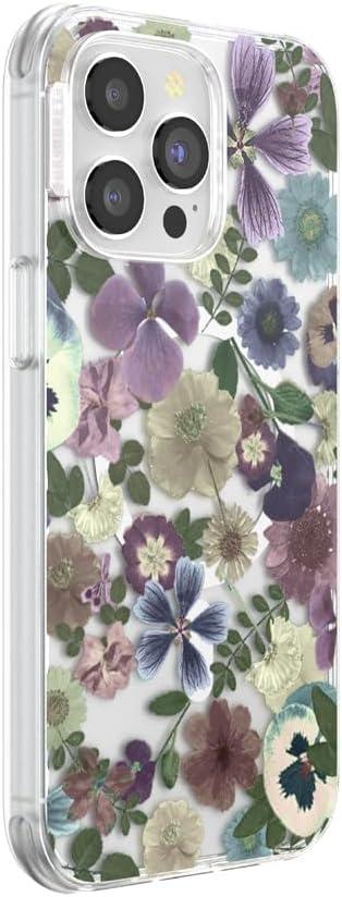 image:imagePopSockets iPhone 14 Pro Max Case with MagSafe Phone Case for iPhone 14 Pro Max Grip Sold Separately Wireless Charging Compatible Garden Check GreenPressed Flower