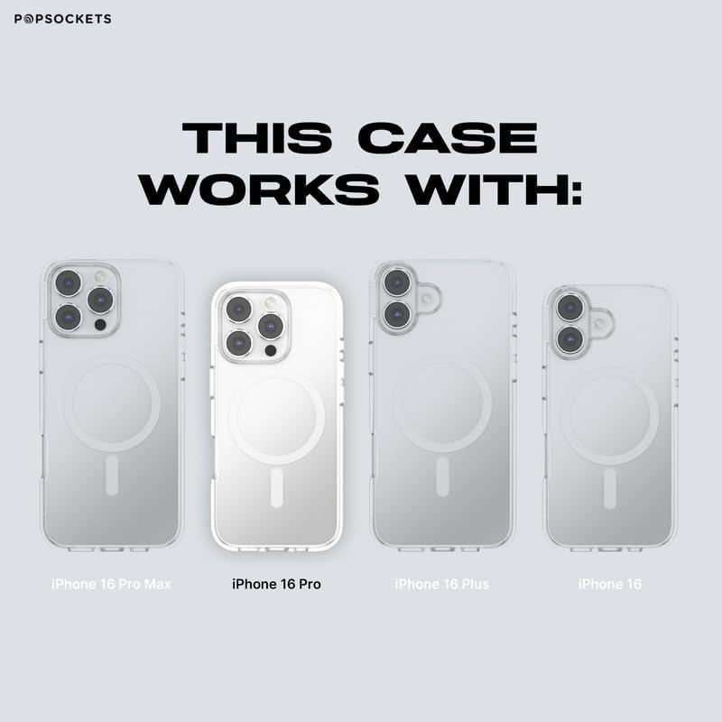 image:imagePopSockets iPhone 14 Pro Max Case with MagSafe Phone Case for iPhone 14 Pro Max Grip Sold Separately Wireless Charging Compatible Garden Check GreenRead Me