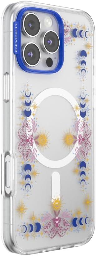 image:imagePopSockets iPhone 14 Pro Max Case with MagSafe Phone Case for iPhone 14 Pro Max Grip Sold Separately Wireless Charging Compatible Garden Check GreenRead Me
