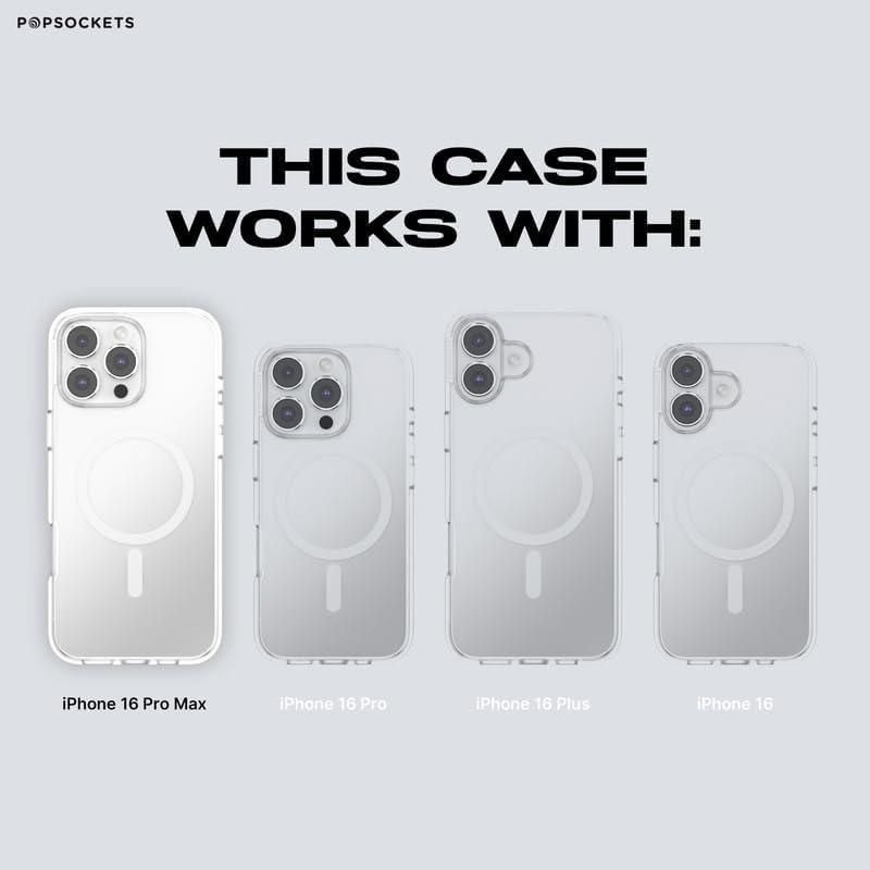image:imagePopSockets iPhone 14 Pro Max Case with MagSafe Phone Case for iPhone 14 Pro Max Grip Sold Separately Wireless Charging Compatible Garden Check GreenRead Me