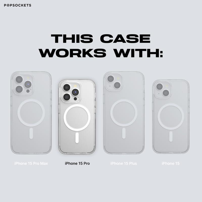 image:imagePopSockets iPhone 14 Pro Max Case with MagSafe Phone Case for iPhone 14 Pro Max Grip Sold Separately Wireless Charging Compatible Garden Check GreenRead Me