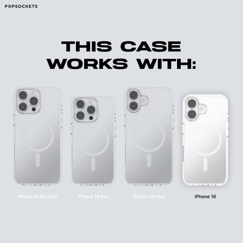 image:imagePopSockets iPhone 14 Pro Max Case with MagSafe Phone Case for iPhone 14 Pro Max Grip Sold Separately Wireless Charging Compatible Garden Check GreenRead Me