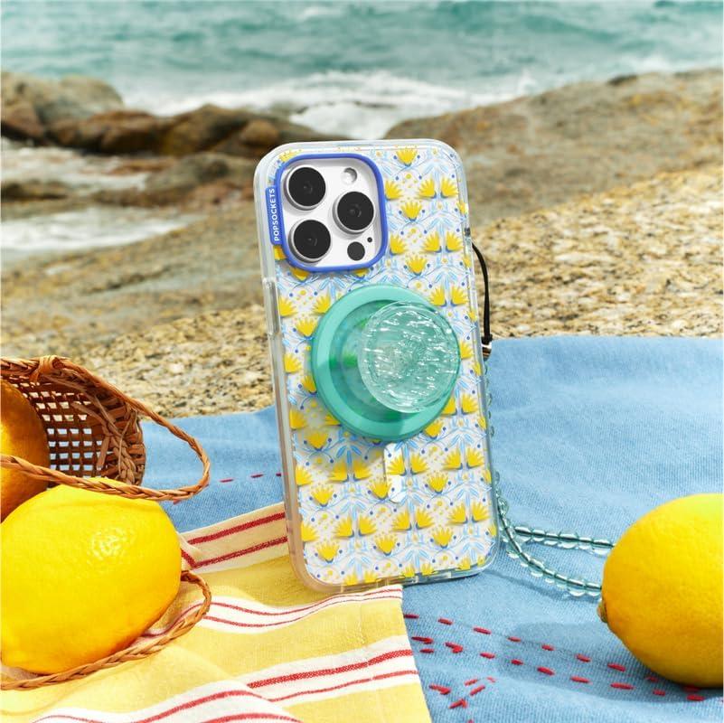 image:imagePopSockets iPhone 14 Pro Max Case with MagSafe Phone Case for iPhone 14 Pro Max Grip Sold Separately Wireless Charging Compatible Garden Check GreenTea Towel