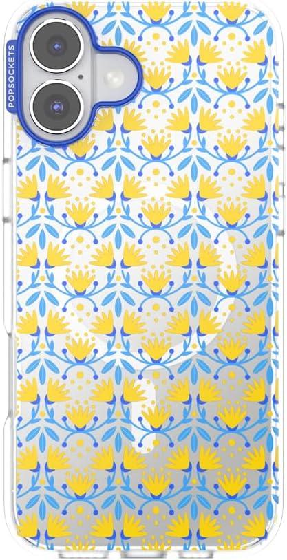 image:imagePopSockets iPhone 14 Pro Max Case with MagSafe Phone Case for iPhone 14 Pro Max Grip Sold Separately Wireless Charging Compatible Garden Check GreenTea Towel