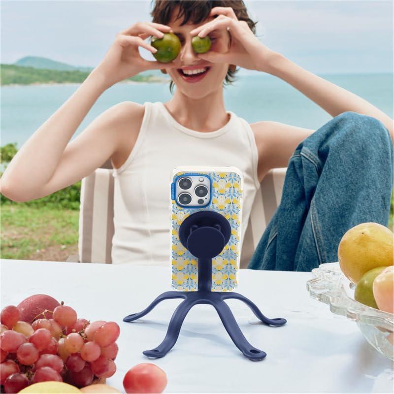 image:imagePopSockets iPhone 14 Pro Max Case with MagSafe Phone Case for iPhone 14 Pro Max Grip Sold Separately Wireless Charging Compatible Garden Check GreenTea Towel