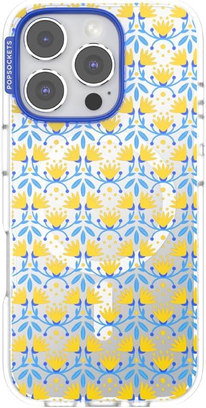 image:imagePopSockets iPhone 14 Pro Max Case with MagSafe Phone Case for iPhone 14 Pro Max Grip Sold Separately Wireless Charging Compatible Garden Check GreenTea Towel