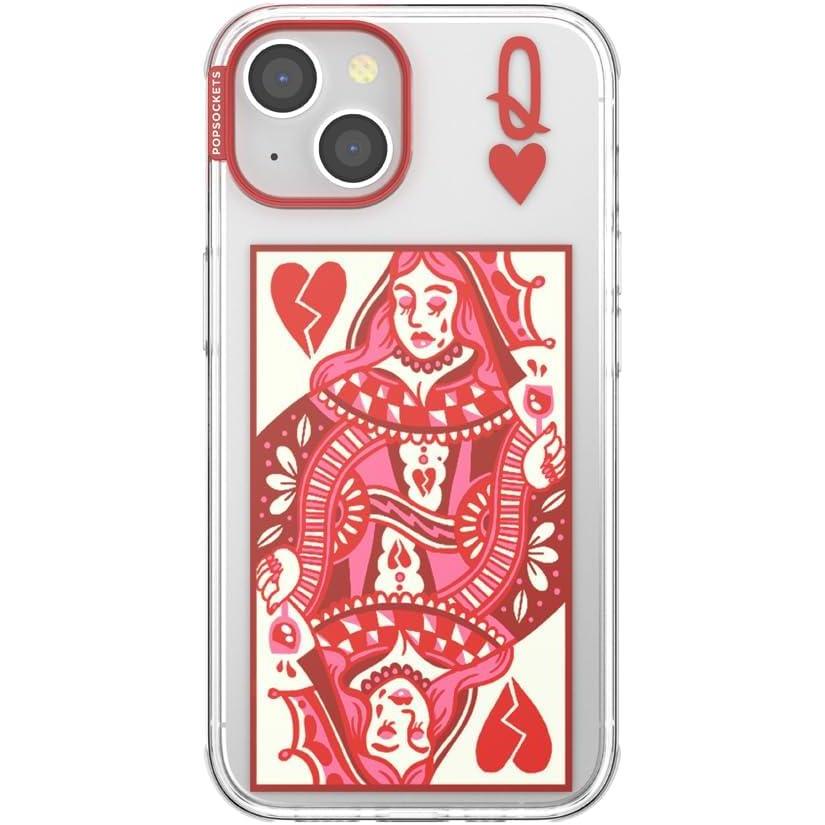 image:imagePopSockets iPhone 14 Plus Case with MagSafe Phone Case for iPhone 14 Plus Grip Sold Separately Wireless Charging Compatible  Curled Up with A Good BookHeart Queen
