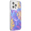 PopSockets iPhone 14 Pro Max Case with MagSafe, Phone Case for iPhone 14 Pro Max, Grip Sold Separately, Wireless Charging Compatible – Garden Check Green(Boca Palms Blue)
