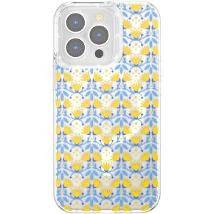 PopSockets iPhone 14 Pro Max Case with MagSafe, Phone Case for iPhone 14 Pro Max, Grip Sold Separately, Wireless Charging Compatible – Garden Check Green(Tea Towel Blue)