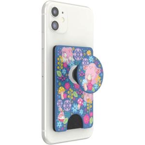 PopSockets Phone Wallet with Expanding Phone Grip, Phone Card Holder, Pokemon – Magikarp Waves(Chansey)