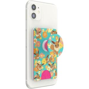 PopSockets Phone Wallet with Expanding Phone Grip, Phone Card Holder, Pokemon – Magikarp Waves(Flower Eevee)