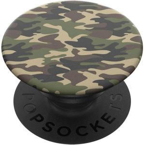 ​​​​PopSockets Phone Grip with Expanding Kickstand, Adhesive Grip – Blue Skies(Woodland Camo)