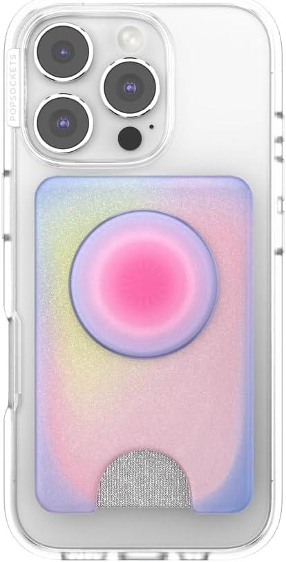image:imagePopSockets KickOut Wallet for MagSafe Adjustable Kickstand Magnetic Stand Aura