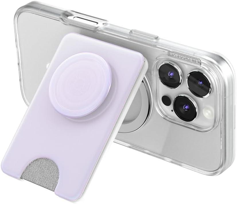 image:imagePopSockets KickOut Wallet for MagSafe Adjustable Kickstand Magnetic Stand Opalescent White
