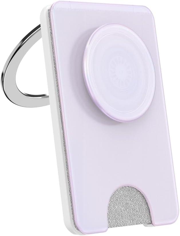 image:imagePopSockets KickOut Wallet for MagSafe Adjustable Kickstand Magnetic Stand Opalescent White