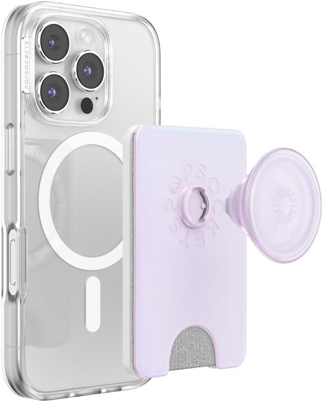 image:imagePopSockets KickOut Wallet for MagSafe Adjustable Kickstand Magnetic Stand Opalescent White