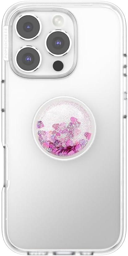 image:imagePopSockets Swappable PopTop for Phone Grips Compatible with Adhesive or MagSafe Bases Glitter Bomb