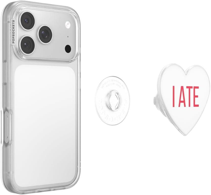 image:imagePopSockets Swappable PopTop for Phone Grips Compatible with Adhesive or MagSafe Bases Heart I Ate