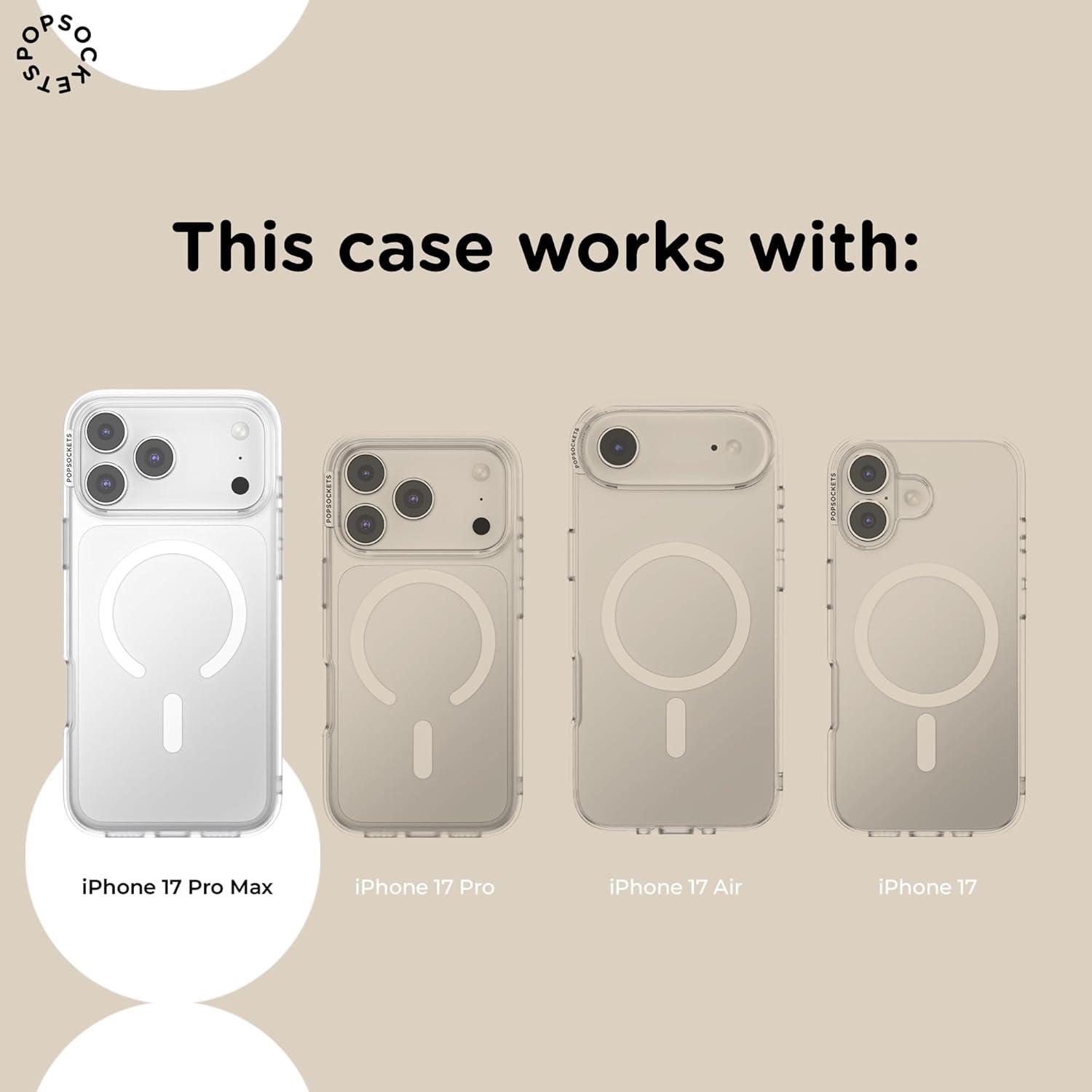 image:imagePopSockets iPhone 17 Pro Max Case Compatible with MagSafe Phone Case for iPhone 17 Pro Max Wireless Charging Compatible Case Only Hot Off The Press Pink
