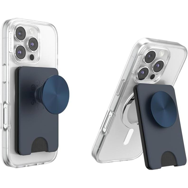 image:imagePopSockets KickOut Wallet for MagSafe Adjustable Kickstand Magnetic Stand Navy