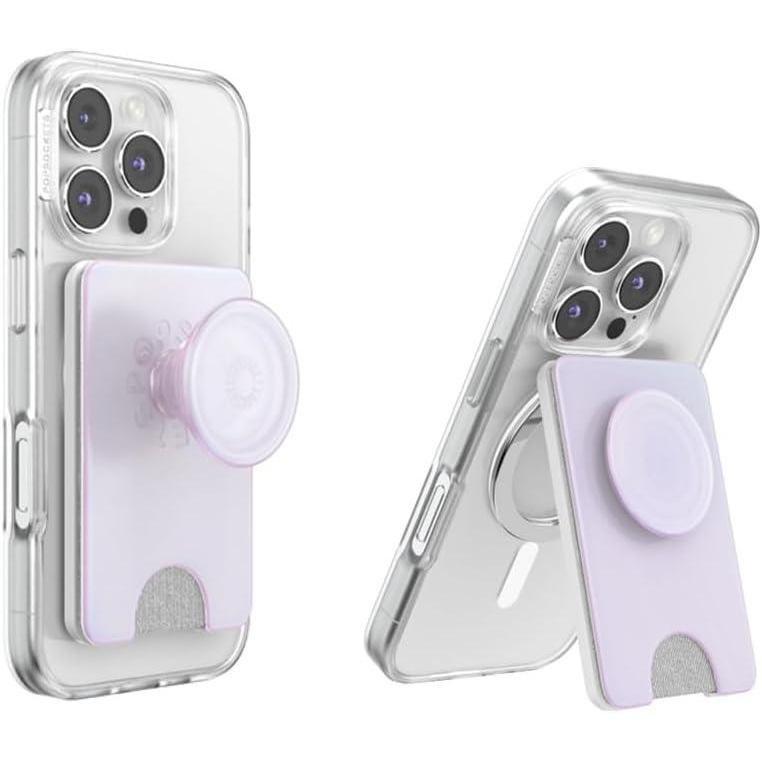 image:imagePopSockets KickOut Wallet for MagSafe Adjustable Kickstand Magnetic Stand Opalescent White