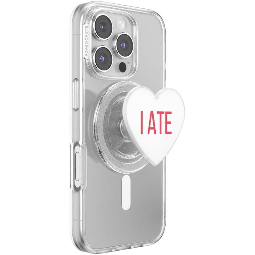 image:imagePopSockets Phone Grip for MagSafe with Kickstand Magnetic Stand Swappable Top Secure Hold for iPhone MagSafe Cases Phone amp Tablet Grip Heart I Ate