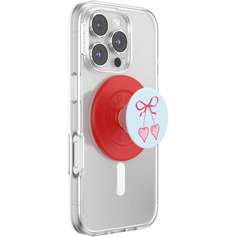image:imagePopSockets Phone Grip for MagSafe with Kickstand Magnetic Stand Swappable Top Secure Hold for iPhone MagSafe Cases Phone amp Tablet Grip Simply Sweet Hearts
