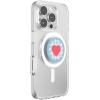PopSockets Phone Grip for MagSafe with Kickstand, Magnetic Stand, Swappable Top, Secure Hold for iPhone MagSafe Cases, Phone & Tablet Grip – Gingham Heart