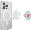 PopSockets Phone Grip for MagSafe with Kickstand, Magnetic Stand, Swappable Top, Secure Hold for iPhone MagSafe Cases, Phone & Tablet Grip – Gingham Heart