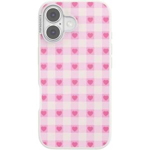 PopSockets iPhone 17 Case Compatible with MagSafe, Phone Case for iPhone 17, Wireless Charging Compatible, Case Only – Blush Gingham