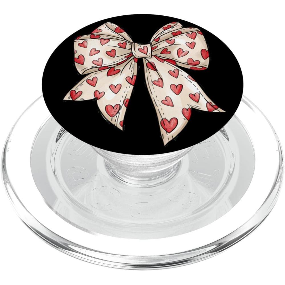 image:imageBow Hearts Valentine Cute Coquette Bow PopSockets Adhesive PopGripMagnetic PopGrip