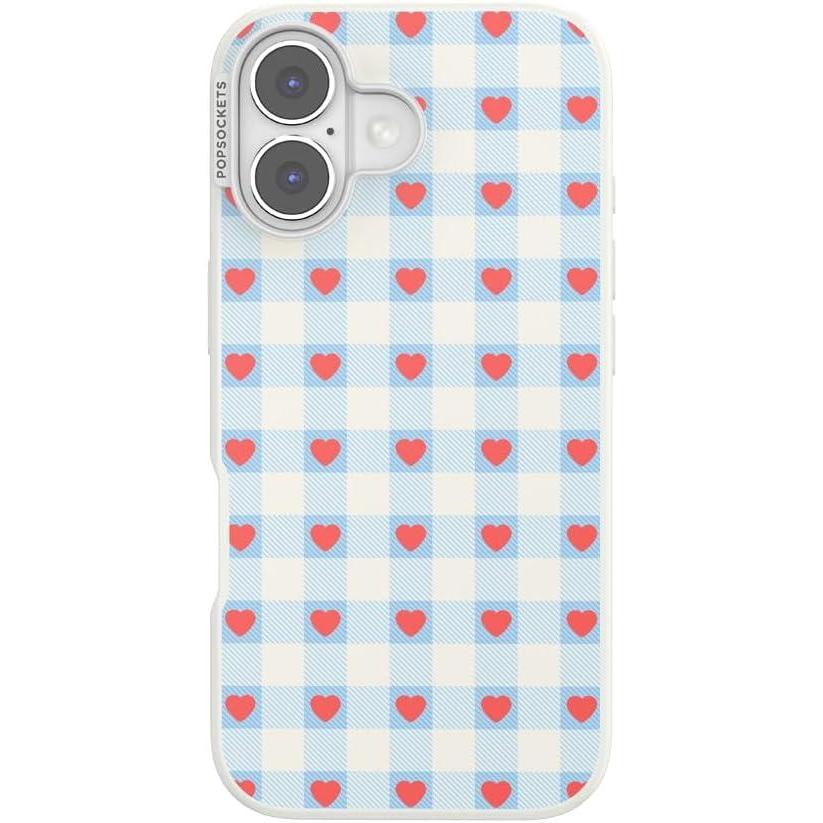 image:imagePopSockets iPhone 17 Case Compatible with MagSafe Phone Case for iPhone 17 Wireless Charging Compatible Case Only  Berry Sweet Gingham