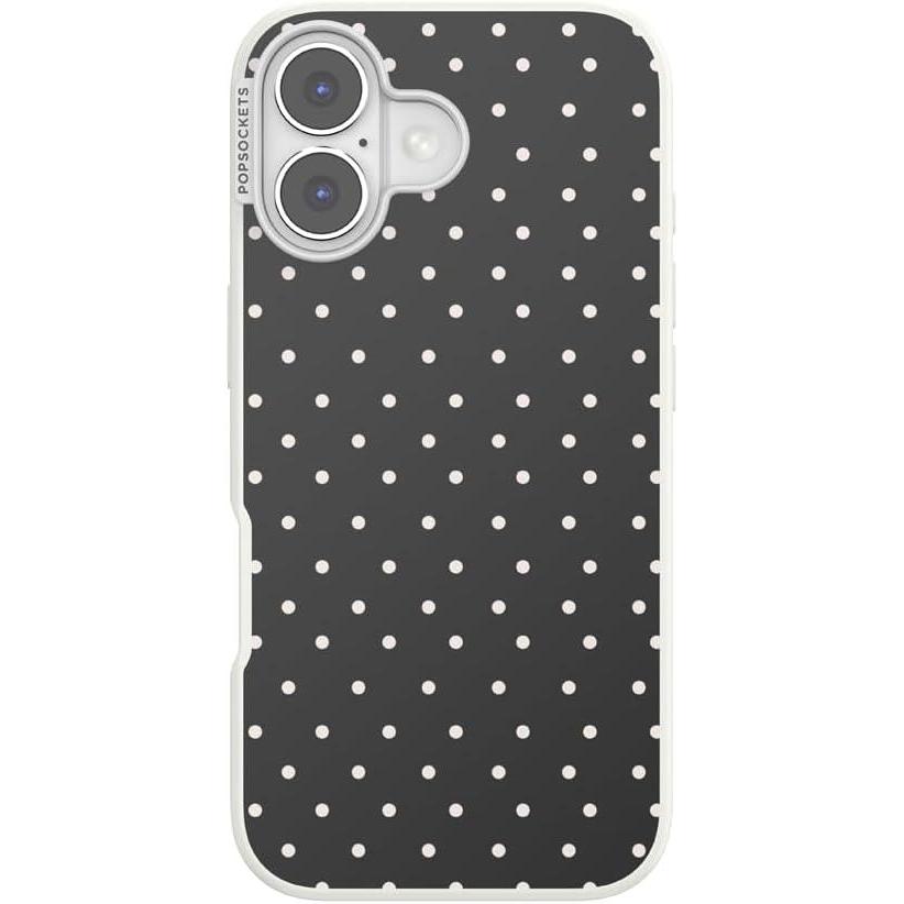 image:imagePopSockets iPhone 17 Case Compatible with MagSafe Phone Case for iPhone 17 Wireless Charging Compatible Case Only Licorice Dot