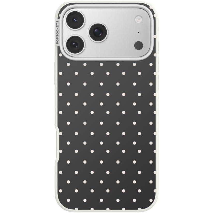 image:imagePopSockets iPhone 17 Pro Max Case Compatible with MagSafe Phone Case for iPhone 17 Pro Max Wireless Charging Compatible Case Only Licorice Dot