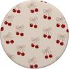 Cherry Beige Bow Coquette Pattern Cute Aesthetic Girly PopSockets Adhesive PopGrip(Adhesive PopGrip)