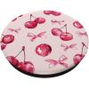 Coquette Cherry and Pink Bow PopSockets Adhesive PopGrip(Adhesive PopGrip)