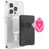 Cute Pink Latte Love Coffee Heart Pattern Stylish Girly PopSockets Adhesive PopGrip(Magnetic PopWallet)